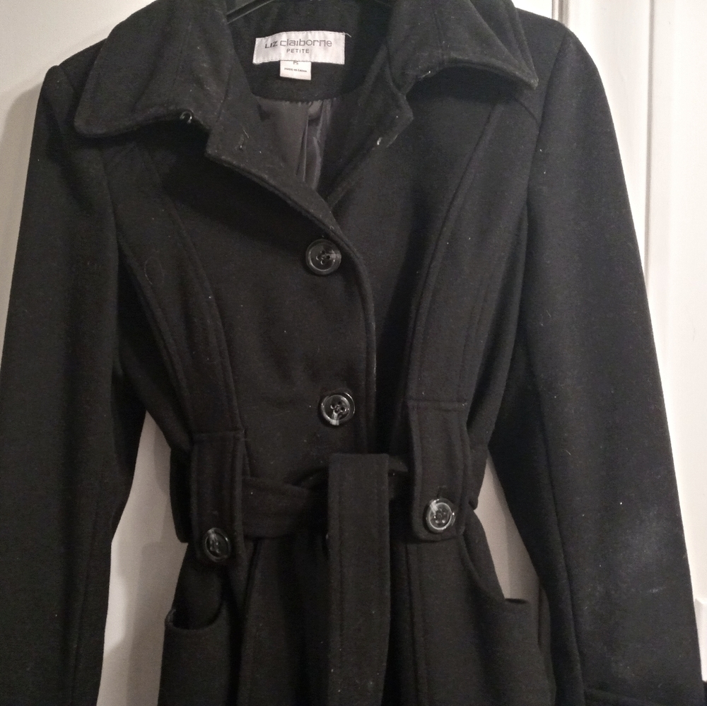Black people pea coat petite